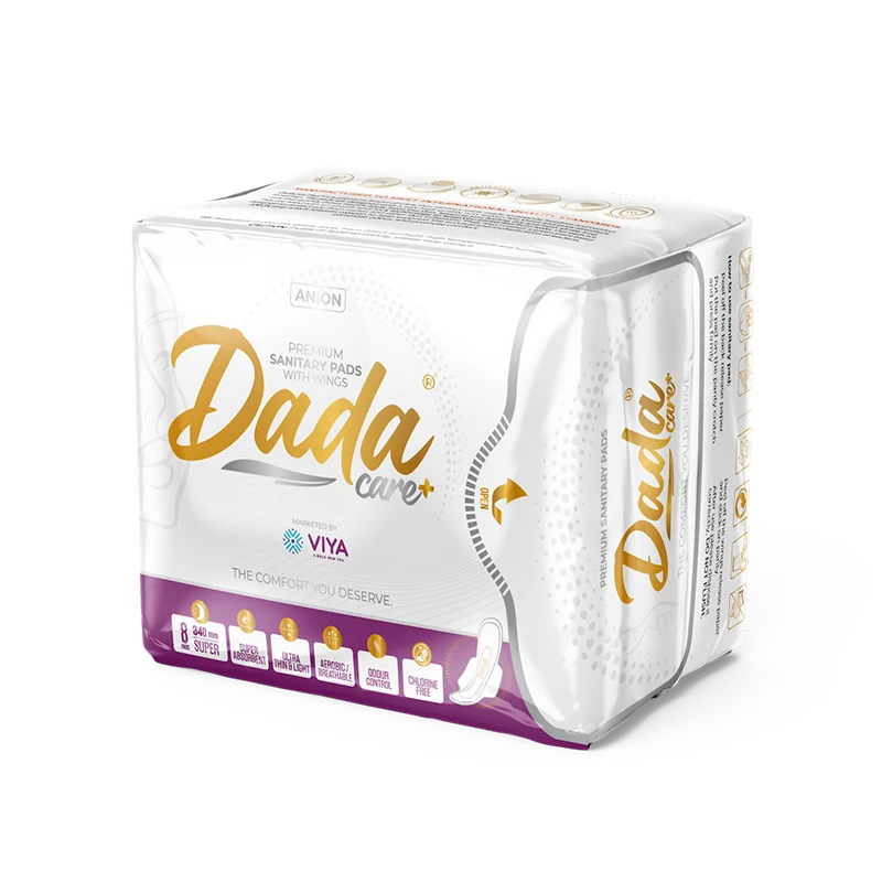 DadaCare Anion Premium Winged Sanitary Pads – 340mm – Heavy Flow